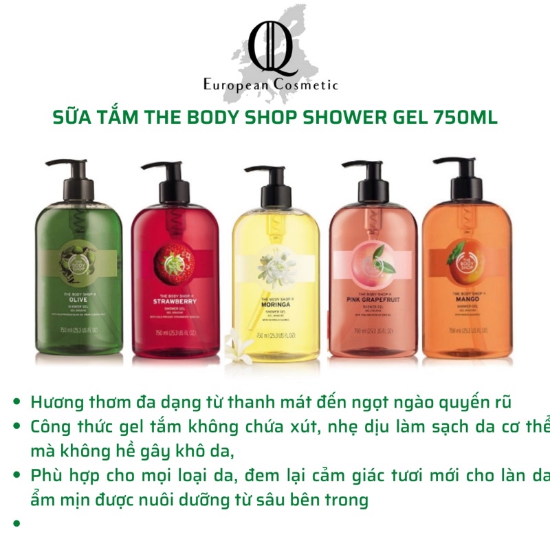 Sữa tắm the body shop 750ml