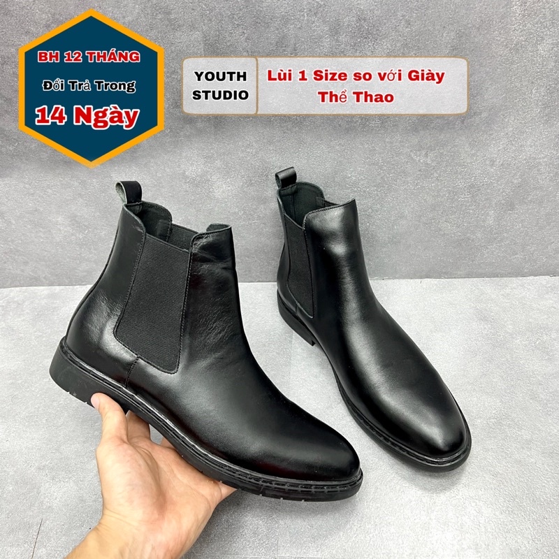Chelsea Boots Da Bò Cao Cấp Không Nhăn Phong Cách Lịch Lãm,Trẻ Trung YOUTH STUDIO