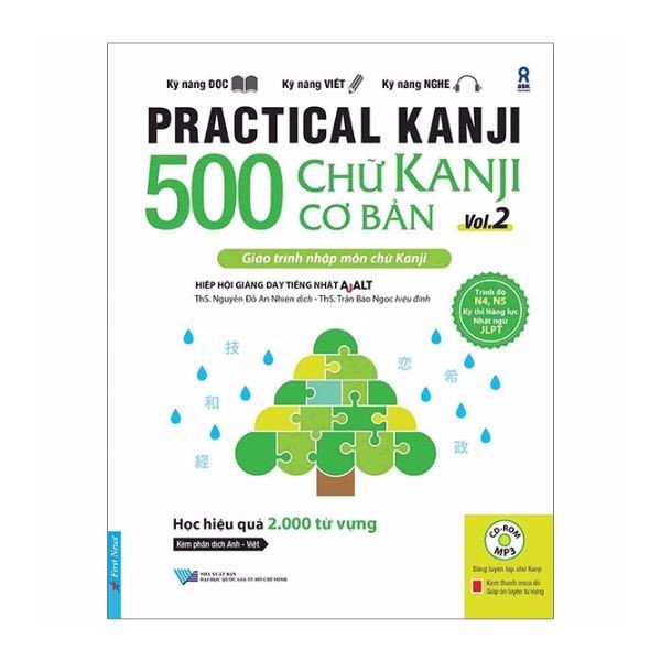 Sách - 500 Chữ Kanji Cơ Bản (Vol.2) (Kèm CD) - 8935086849170