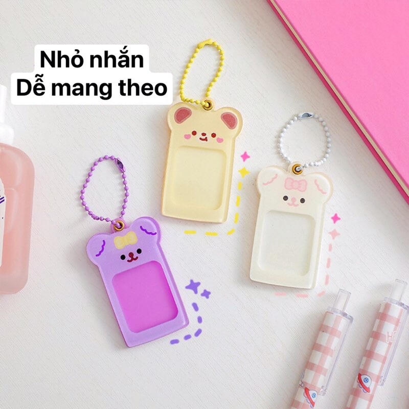 Keyring ID/ Ảnh thẻ Gấu dễ thương
