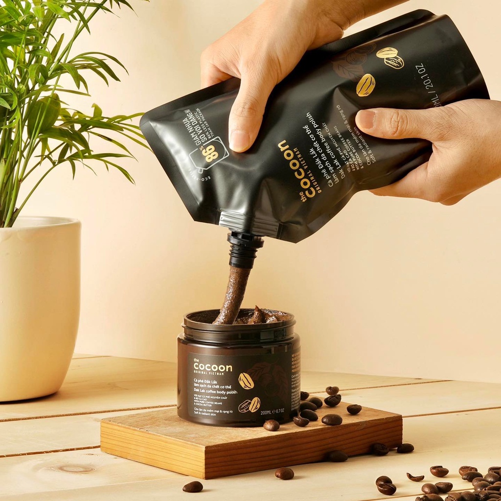 Túi refill Bigsize - Cà phê Đắk Lắk làm sạch da chết cơ thể Cocoon cho làn da mềm mại & rạng rỡ 600ml | WebRaoVat - webraovat.net.vn