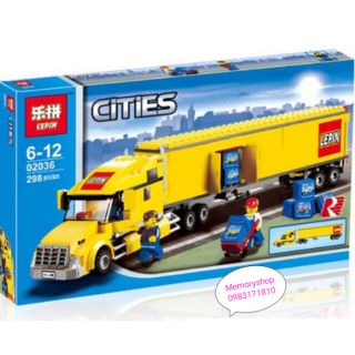 Xếp hình Xe container chở hàng mã số 02036