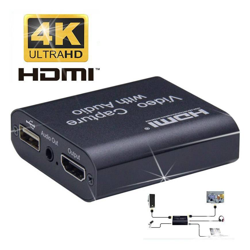 Card Ghi Hình Youbo 4k 1080p Usb 2.0 Mini Hdmi Sang Usb 2.0 Ac Kèm Phụ Kiện