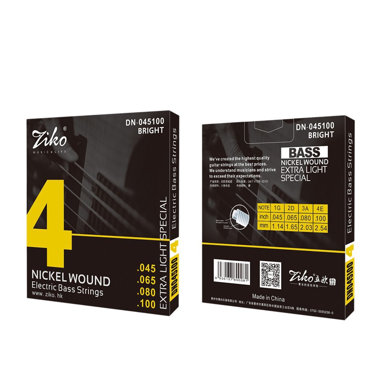 New Stock Ziko Electric Bass Guitar 4 String Bass Guitar Strings DN-045100