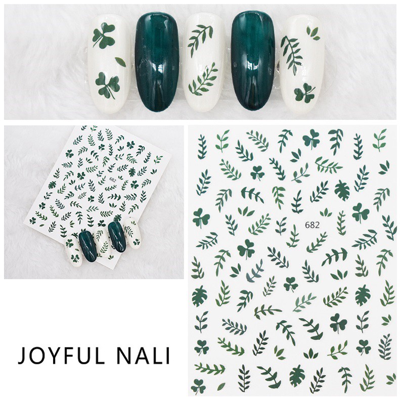 Sticker 3D - hình dán móng tay lá