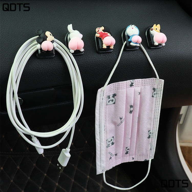 Móc Treo Đồ Gắn Phía Trước Ghế Ngồi Xe Hơi Họa Tiết Hoạt Hình Sáng Tạo 164E