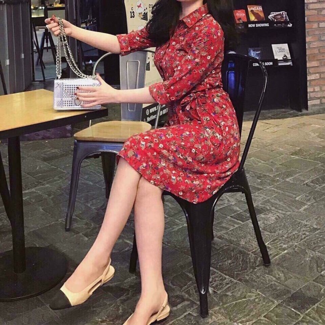 Giày Captoe gót nhú 2cm màu be nịnh da