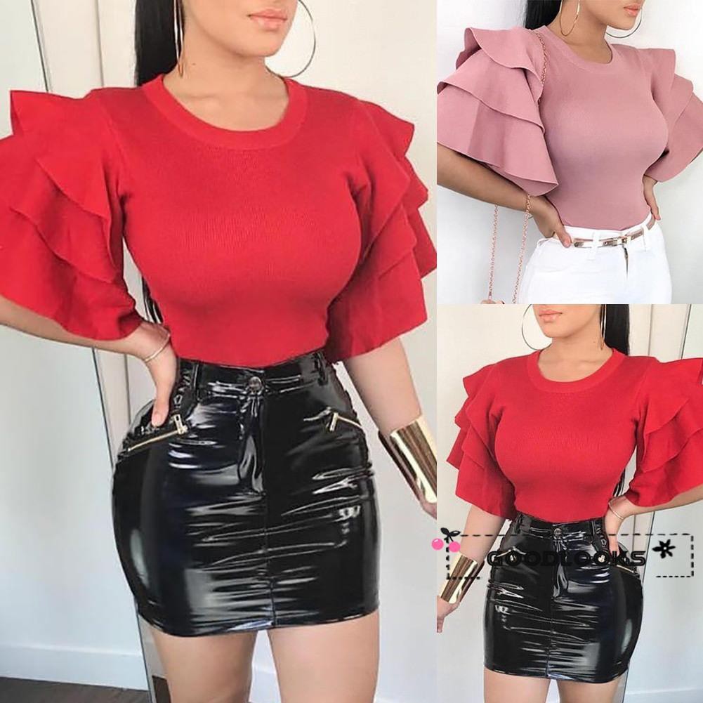 Áo tay xòe form ôm thời trang quyến rũ cho nữ | BigBuy360 - bigbuy360.vn