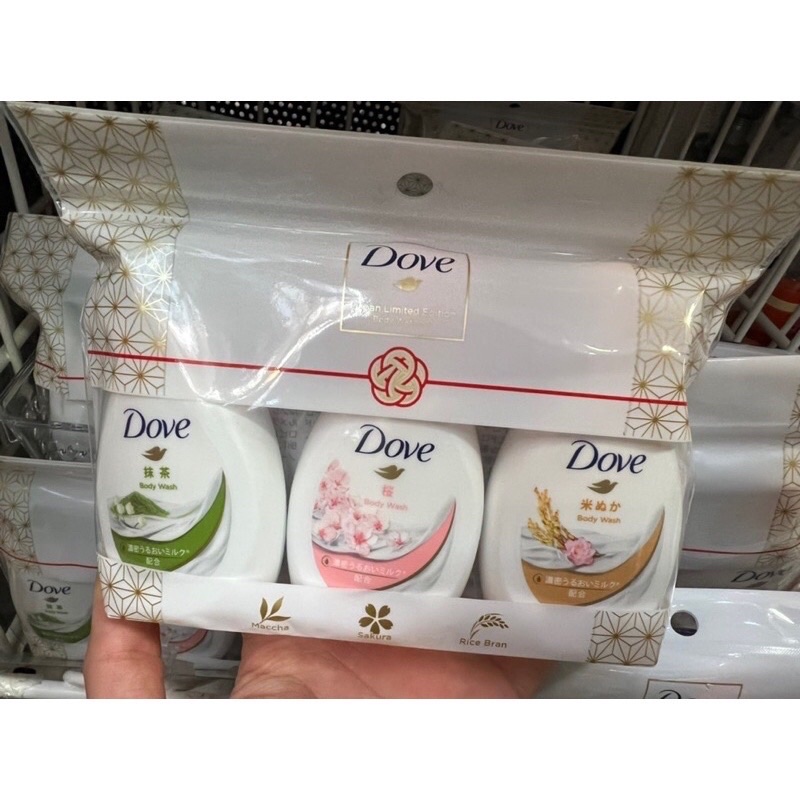 Set 3 Chai Sữa Tắm Dove Mini Nhật Bản Siêu Tiện Lợi