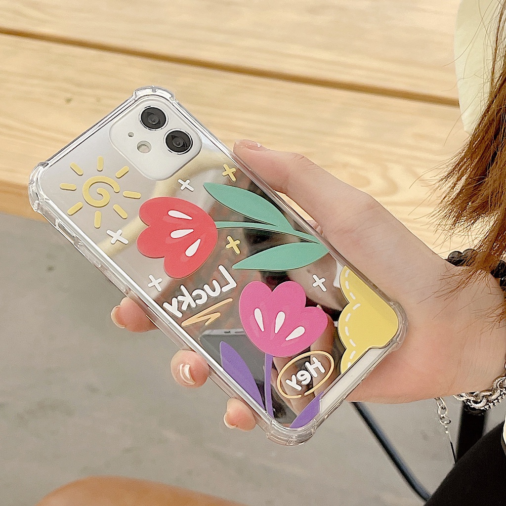 Ốp lưng iphone Ốp Điện Thoại TPU silicone Mặt Gương Thời Trang Cho iPhone 11 pro max X Xr Xs max 7 8 Plus 13 12 pro max Dinuo case