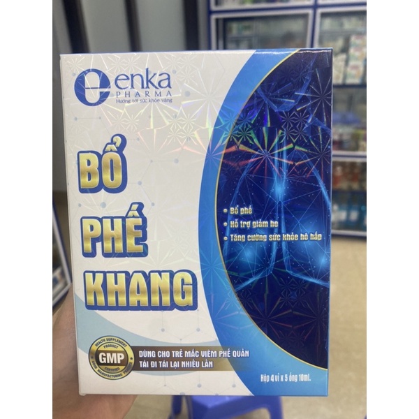 Siro ho BỔ PHẾ KHANG hộp 20 ống hỗ trợ giảm ho, tăng cường sức khoẻ hô hấp, trẻ mắc viêm phế quản tái lại nhiều lần
