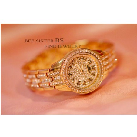 Đồng Hồ Nữ BEE SISTER 1688 Dây Kim Loại Case 30mm Chính Hãng