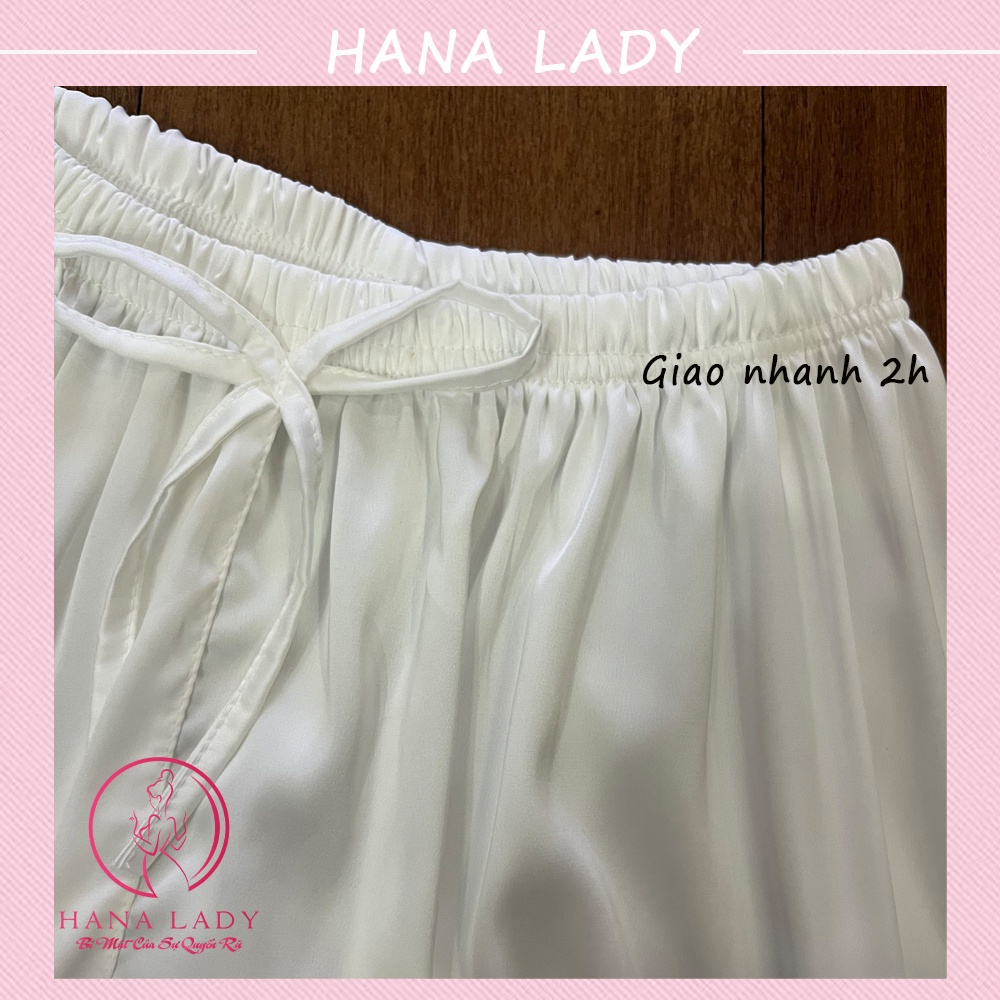 Bộ ngủ 2 dây lụa cao cấp - Đồ ngủ nữ gợi cảm thoải mái mùa hè VN486