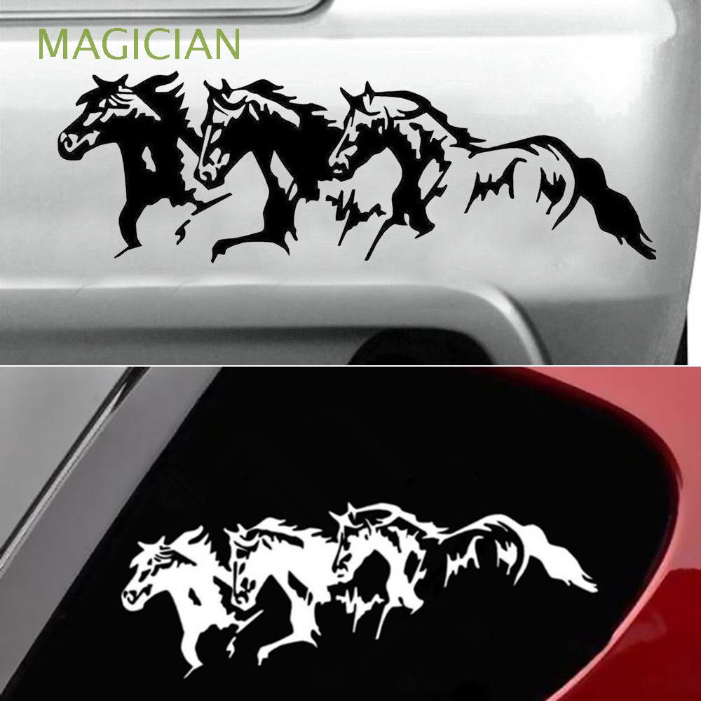 Decal dán xe 25cm*8.1cm hình 3 chú ngựa độc đáo