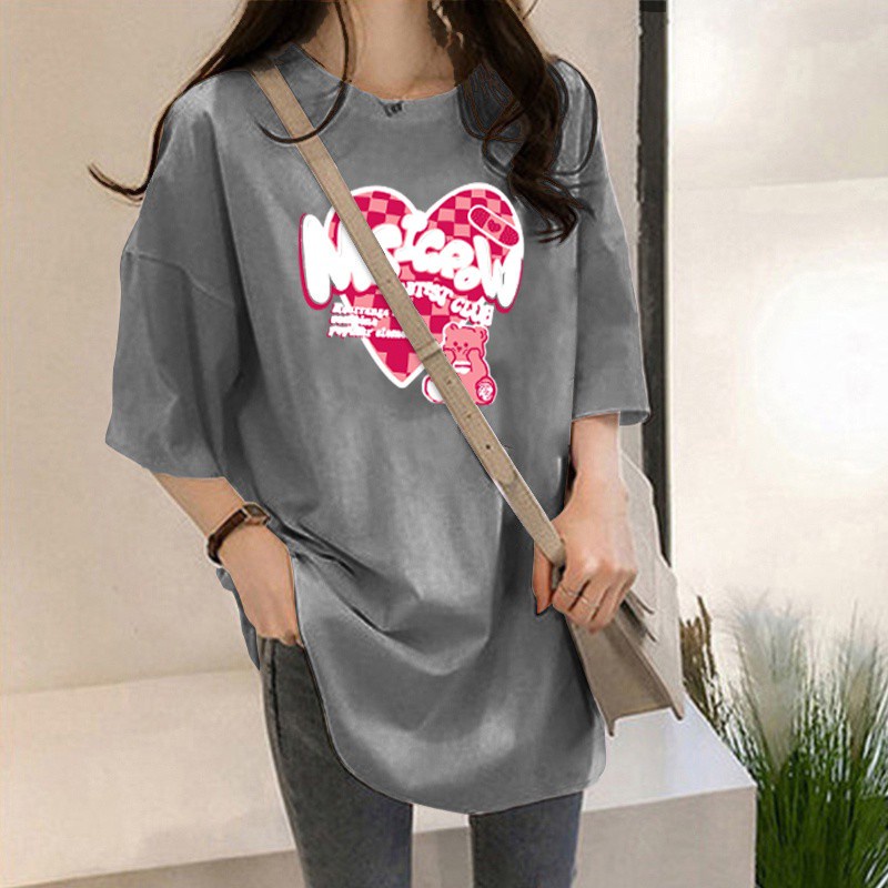 NRVP Áo Thun Tay Ngắn Dáng Rộng Thời Trang Mùa Hè 2021 Cho Nữ