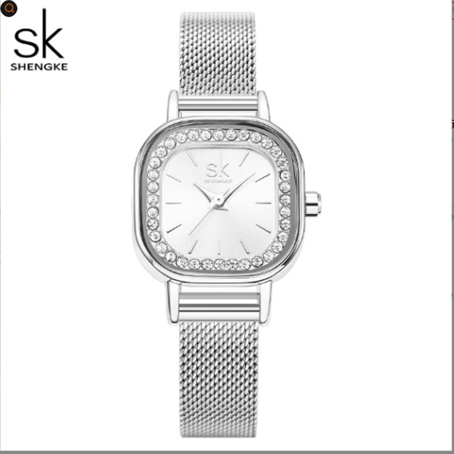 Đồng hồ nữ sk mặt vuông, đồng hồ nữ chống nước, sang trọng