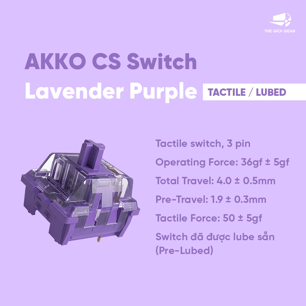 Mua Công Tắc Bàn Phím Cơ - AKKO CS switch – Lavender Purple Đã Lube Sẵn ...