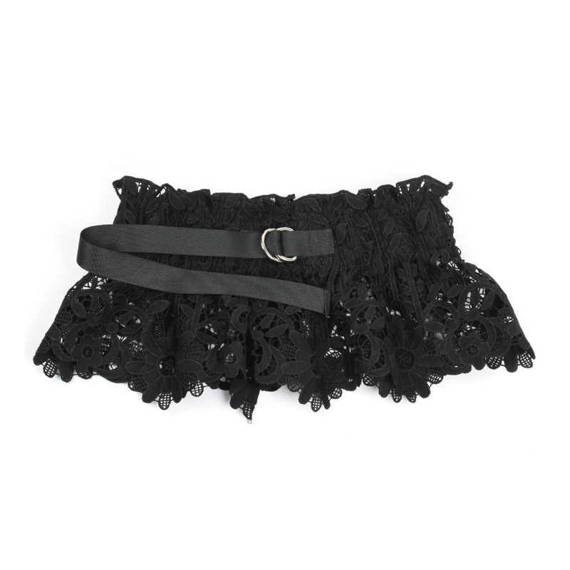 Đai Nịt Bụng Co Giãn Phối Ren Nhún Bèo Thời Trang Cho Nữ