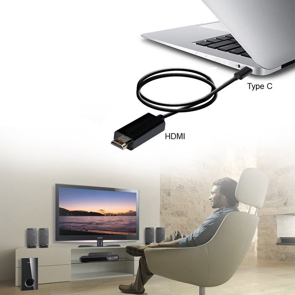 Dây Cáp Chuyển Đổi Video 1.8m Usb 3.1 Type-c Sang Hdmi Hd 4k 1080p