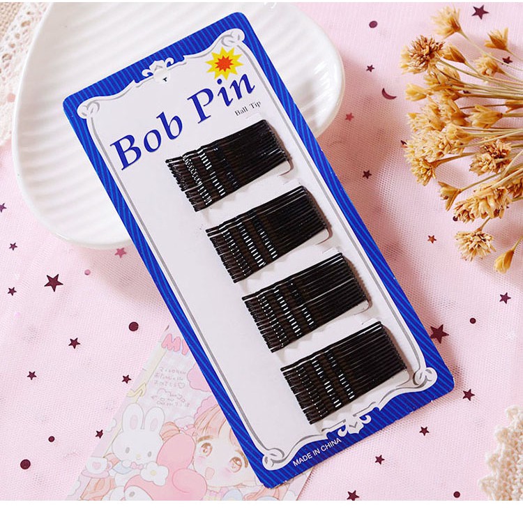 Vỉ kẹp tăm đen Bob pin siêu nhiều 60 cây tiện lợi cố định tóc gọn gàng, tạo kiểu tóc xinh cho bạn gái  KEPTOC18