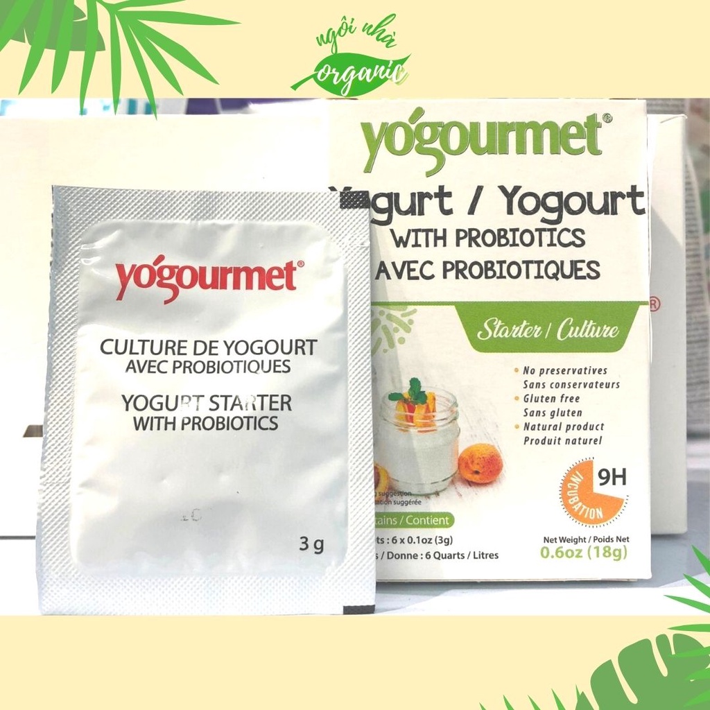Bột men làm sữa chua lợi khuẩn Probiotic Yogourmet