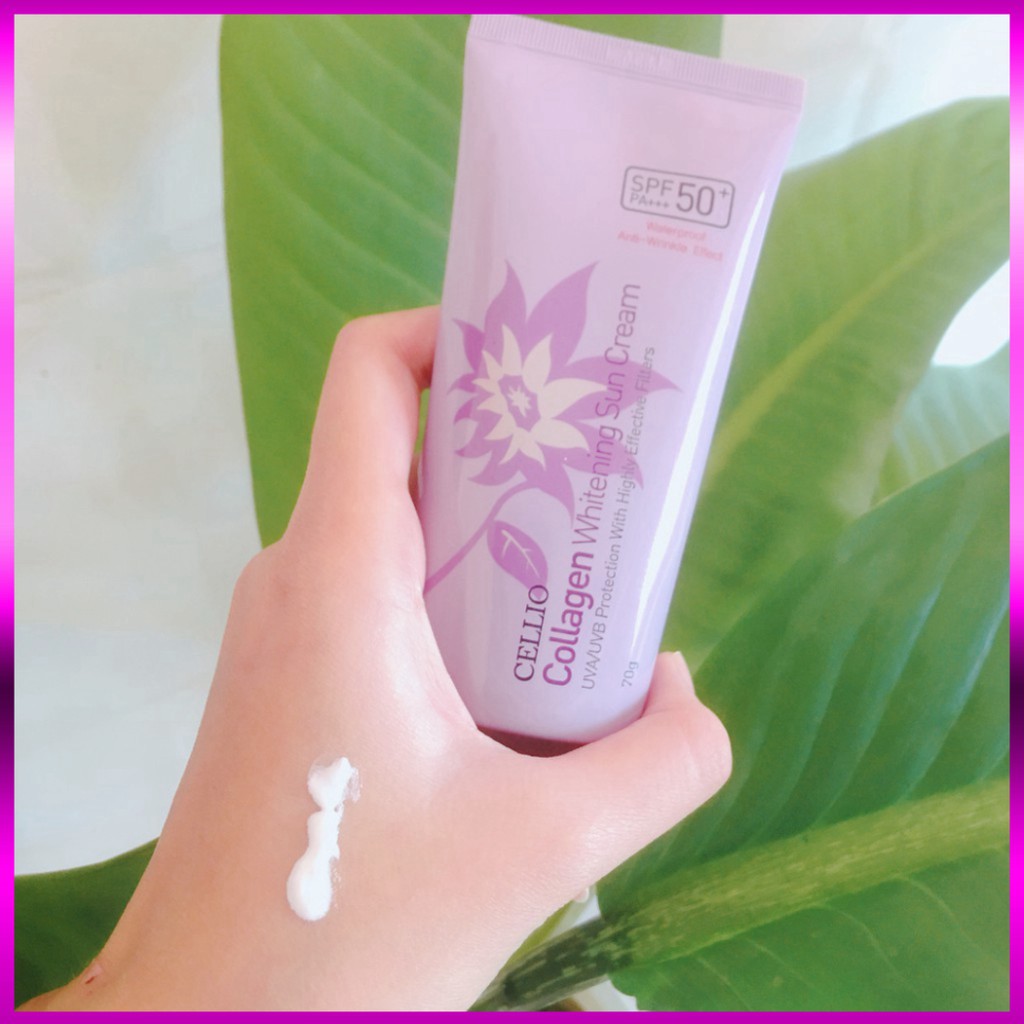 KEM CHỐNG NẮNG CELLIO COLLAGEN WHITENING SUN CREAM SPF50+ PA+++