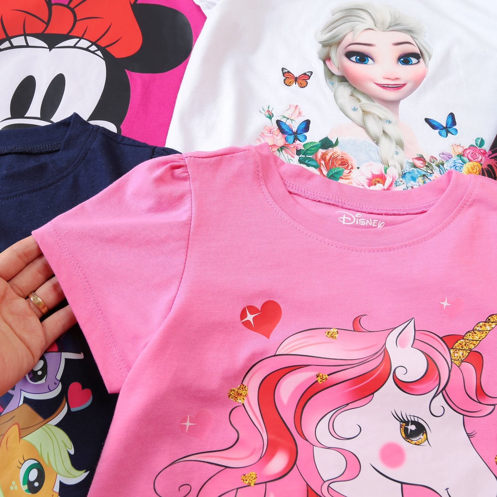 Đồ Bộ quần áo thời trang bé gái size Đại 5 đến 14 tuổi họa tiết Disney Chất thun cotton từ 19 đến 40kg - SGSA