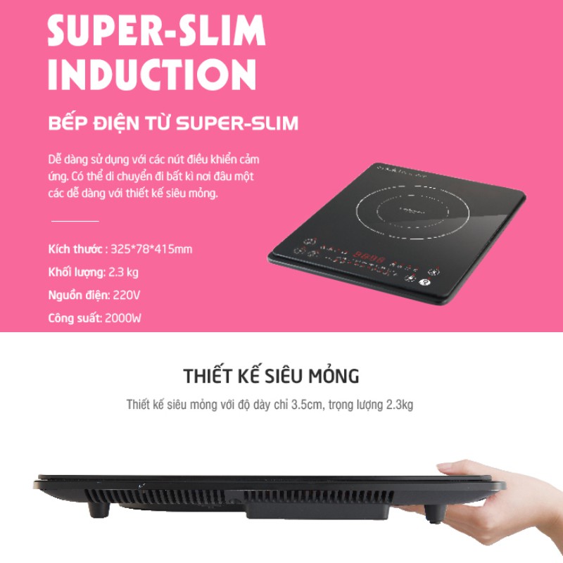 Bếp điện từ Super Slim Lock&Lock EJI131BLK