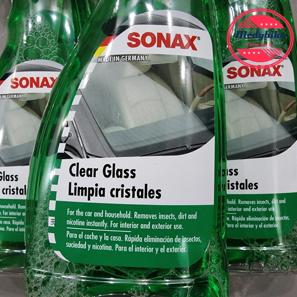 Chai xịt vệ sinh làm sạch và trong kính lái Sonax Clear Glass 338241 500ml