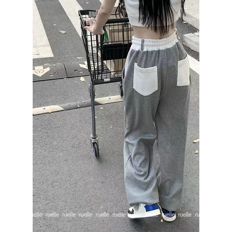 Quần Thể Thao Lưng Cao Ống Rộng Thời Trang Mùa Hè Cho Nữ