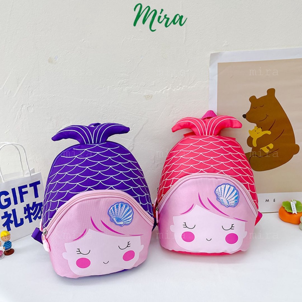 Balo đi học Ba Lô Cho Bé Cặp Cho Trẻ Mầm Non Nàng Tiên Cá Mini Dễ Thương Phong Cách Ulzzang Hàn Quốc MIRA-TV58014