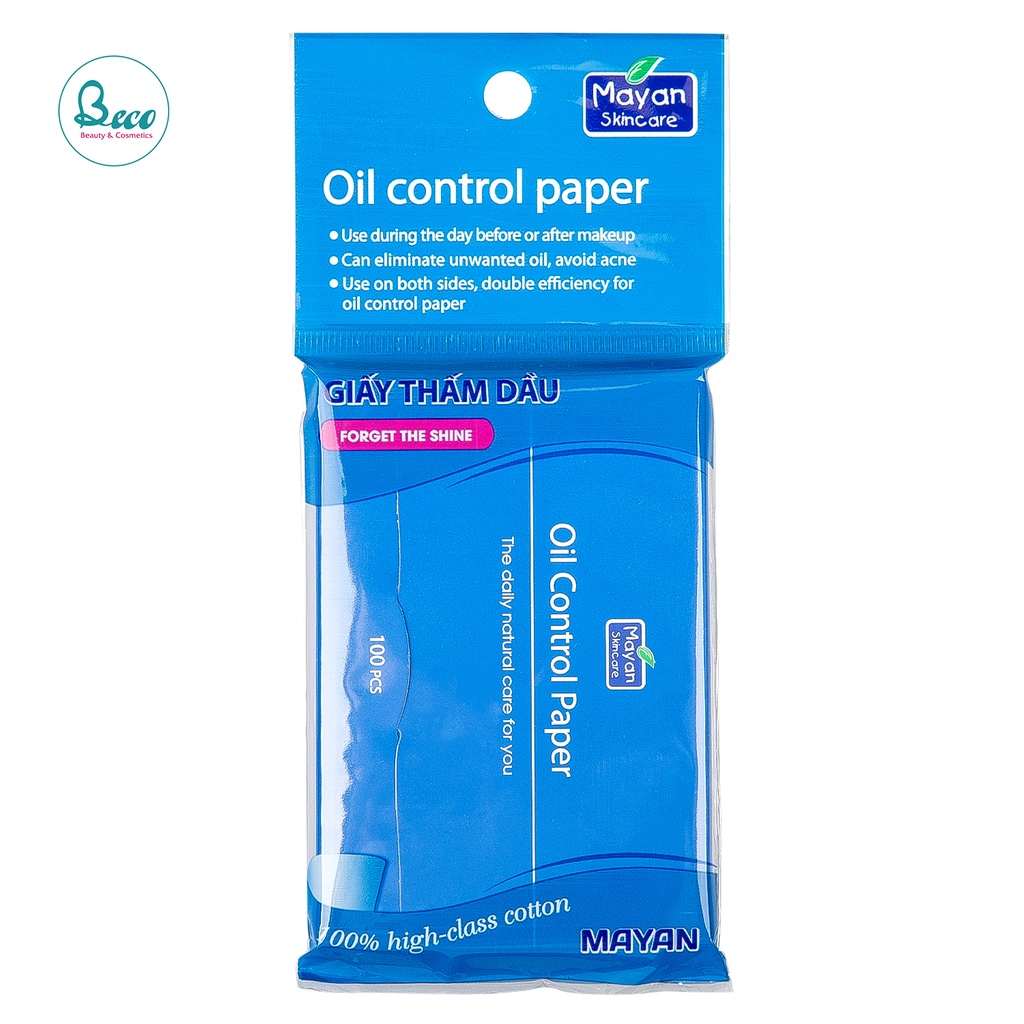 Giấy Thấm Dầu Mayan Oil Control Paper (100 Tờ/Gói)