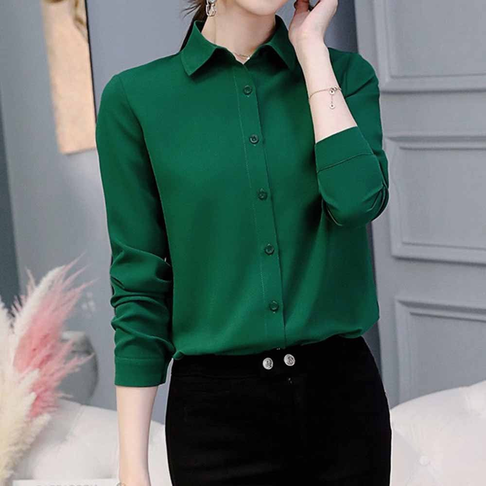 Áo sơ mi dài tay nam nữ vải lụa mềm mại kiểu dáng đẹp phong cách hàn quốc