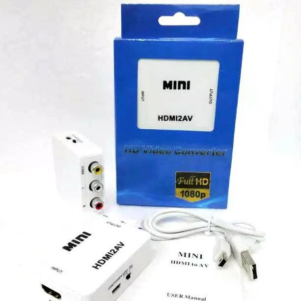 Hộp Chuyển Đổi Hdmi Sang Rca Av / Mini Hdmi2av / Mini Hdmi2av Tv Box Hdmi 2av