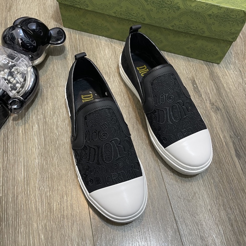 Giày thể thao Vân Đi Ô đế cao su cao cấp - Giày Slipon vải kaki vân dệt nổi cho nam | BigBuy360 - bigbuy360.vn