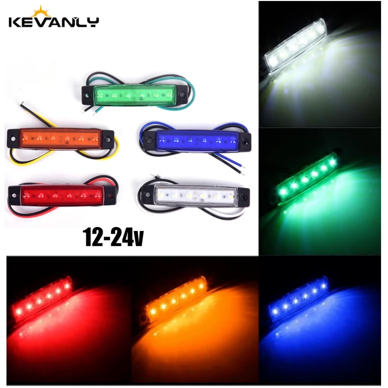 Đèn LED tín hiệu KEVANLY 12V/24V 6 SMD thiết kế cho xe hơi