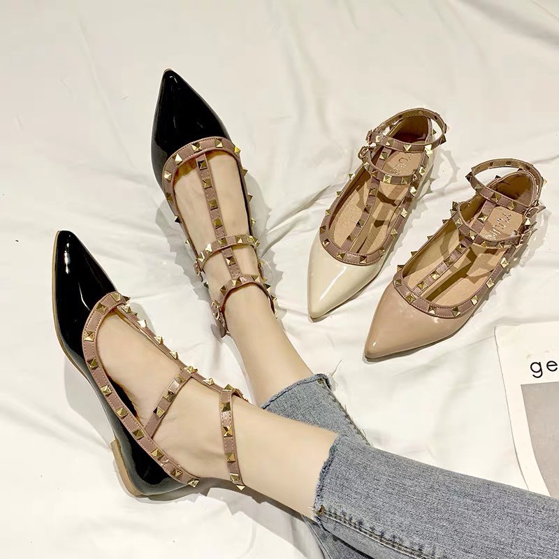 (ORDER) Giày valen đinh tán, quai bệt 3 màu sang chảnh | BigBuy360 - bigbuy360.vn