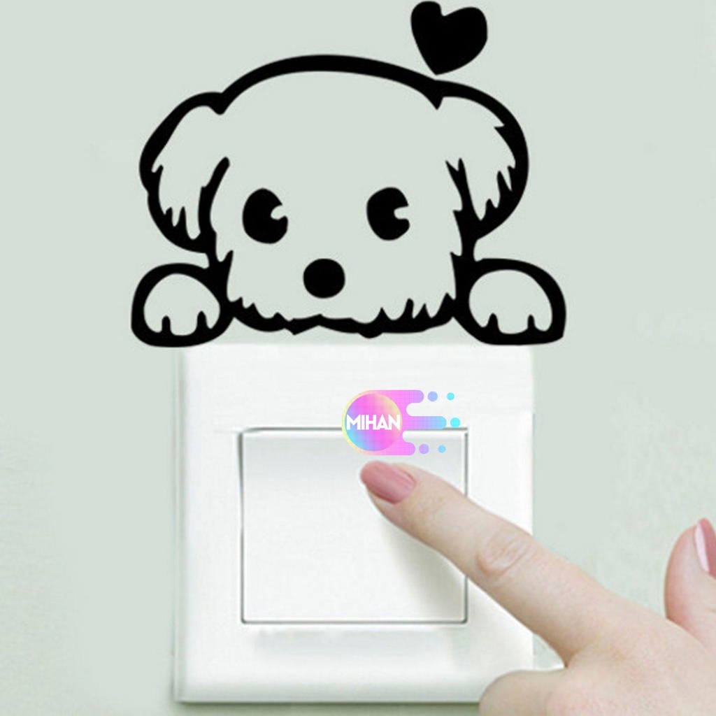 Miếng Dán Tường Trang Trí Công Tắc Hình Gấu Trúc Mihan1