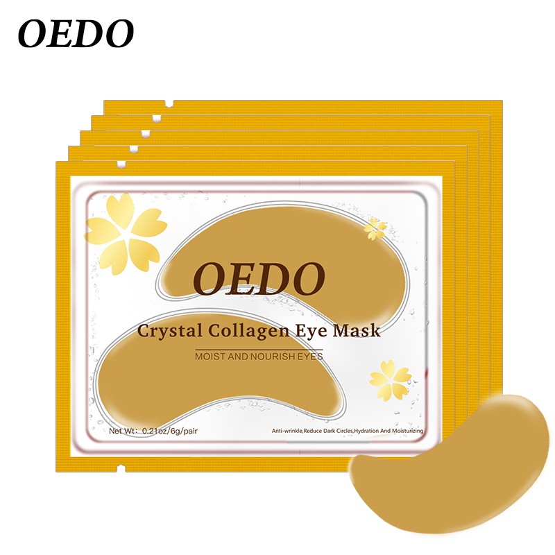 Mặt nạ mắt collagen OEDO tinh thể vàng phục hồi quầng thâm chống bọng/ làm trắng mắt 6g/ 5 miếng