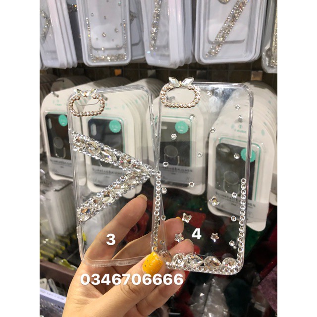 Ốp lưng kính trong đính đá Iphone ♥️♥️