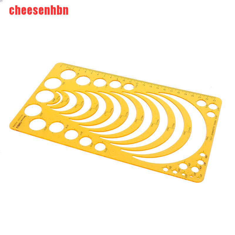 [cheesenhbn]K Resin Template Ruler Stencil Measuring Tool Drawing Many Size Round Circle