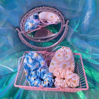 Combo Scunchie & Băng Đô Natthy Style Daisy hoa cúc vải