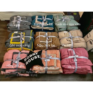Set cotton mịn chăn bông