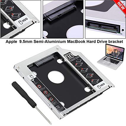 Caddy Bay mỏng 9.5mm Dùng Để Lắp Thêm 1 Ổ Cứng, SSD Thay Vào Vị Trí Của Ổ DVD