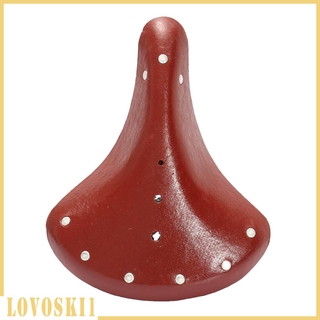[Lovoski1] Xe đạp da màu nâu ngồi cổ điển Ghế ngồi thoải mái màu nâu
