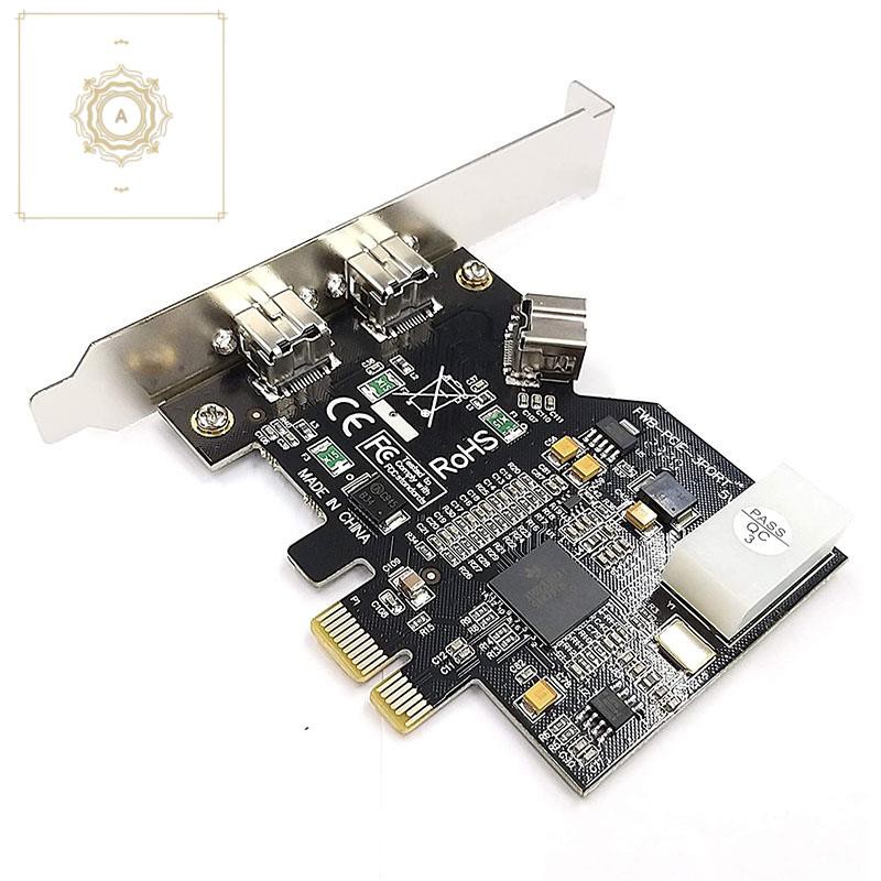 Thẻ Điều Khiển Từ Xa Pci-E Firewire 800 Card Ieee External1394B X 2 + Internal 1394b X 1 3 Cổng Cho Win 7 / 8 / 10
