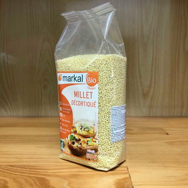 Hạt Kê Hữu Cơ / Hạt Kê Tách Vỏ Hữu Cơ Markal 500gr Organic Millet nhập khẩu Pháp