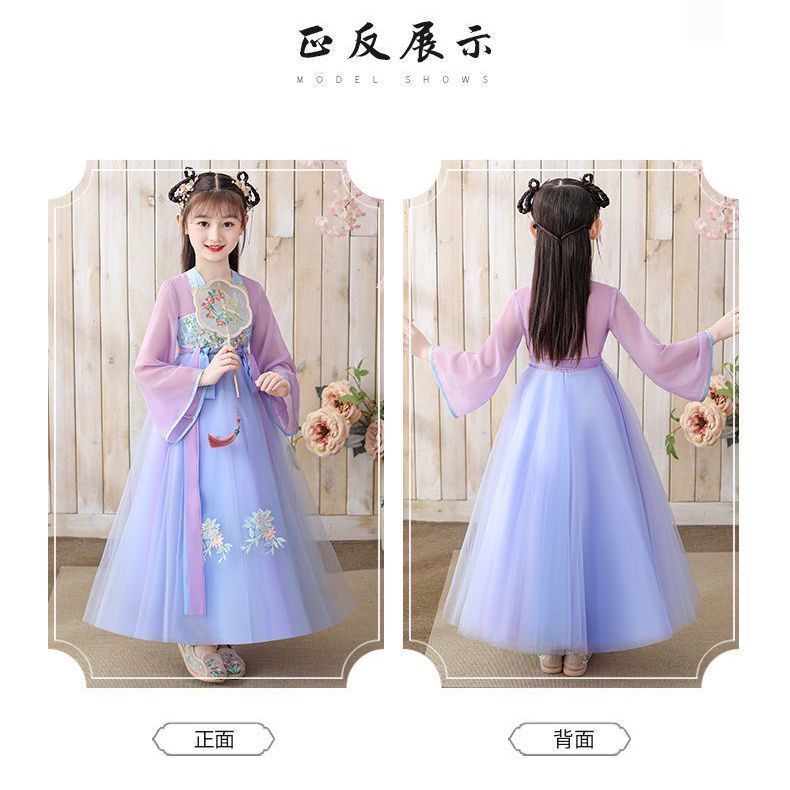 Bộ Hán Phục Phong Cách Cổ Điển Xinh Xắn Cho Bé Gái