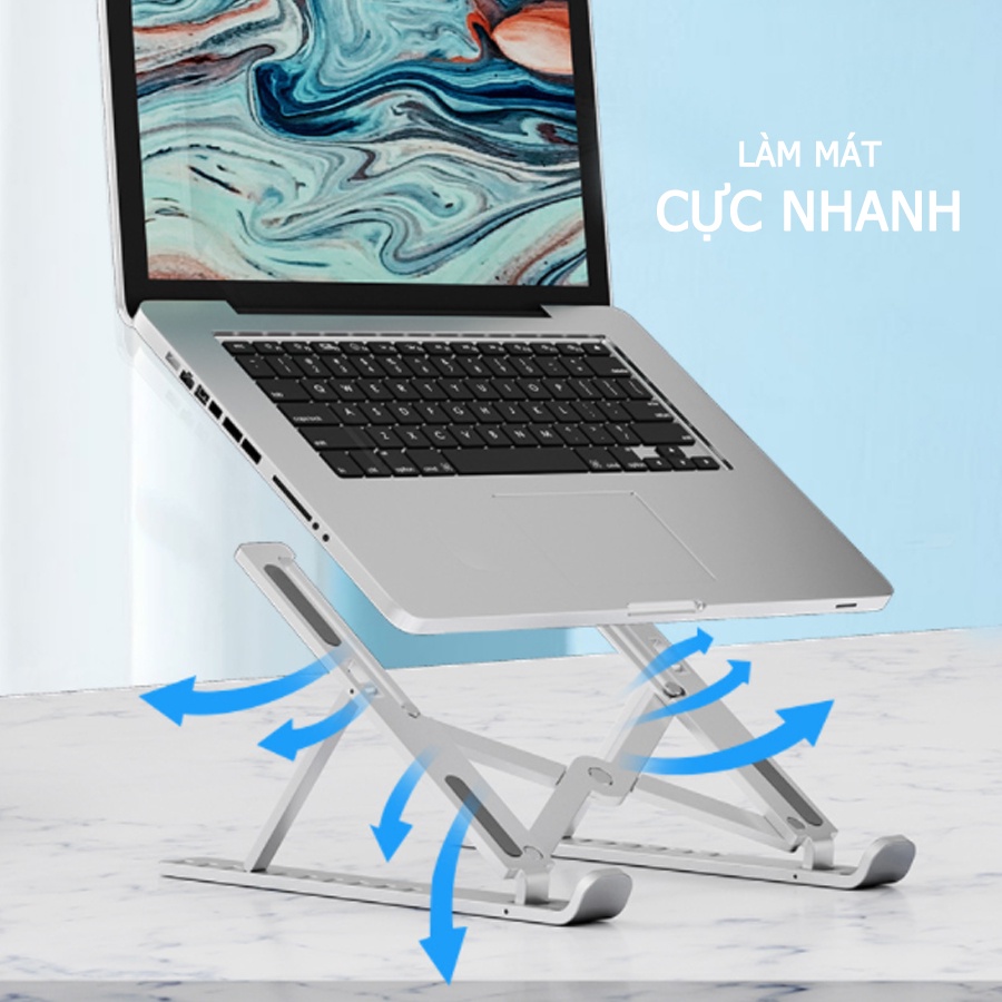 Giá đỡ tản nhiệt cho laptop máy tính bảng MC N100 chính hãng, thiết kế nhỏ gọn chắc chắn dễ dàng sử dụng, tặng kèm túi