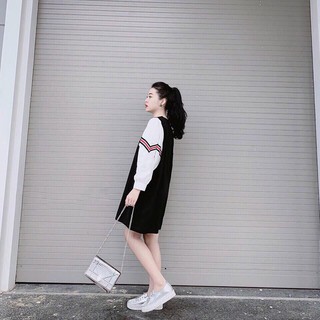 Váy len phối tay sơ mi cực đẹp (sản phẩm Đẹp 2019)